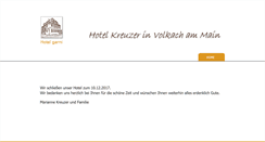 Desktop Screenshot of hotelkreuzer-volkach.de