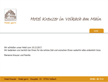 Tablet Screenshot of hotelkreuzer-volkach.de